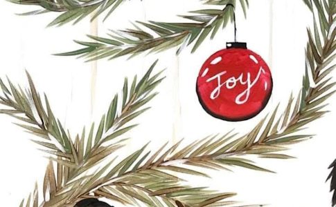 Pine Branch and Bulb Painting Party