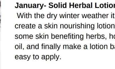 Solid Herbal Lotion Bar Making Class