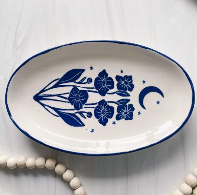 Paint Your Own Moonflower Design Tray